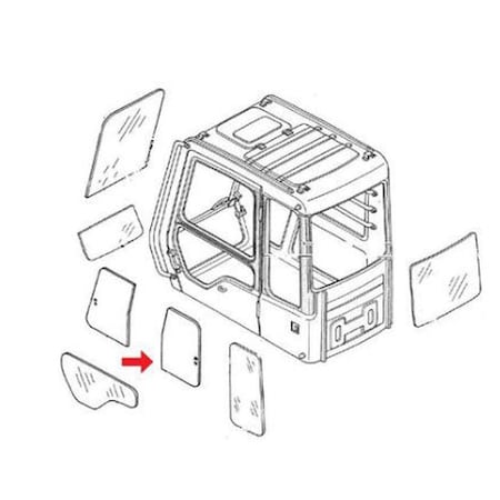 Aftermarket Upper Rear Door Slider Glass CAH40-0199